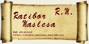 Ratibor Masleša vizit kartica